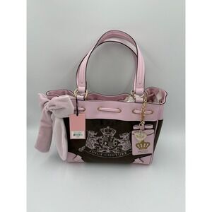 Viral Juicy Couture Classic Scottie Dogs Tote Chocolate Pink Daydreamer Retro